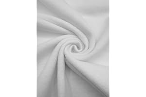EOVEA - Polar Fleece Fabric by The Yard – Soft Anti-Pill, Warm & Cozy Material for Blankets, Clothing, Crafts, Pet Beds & DIY Sewing – 60” Wide, Solid (White, 1/2 Yard)