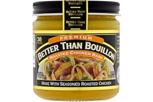 Better Than Bouillon Premium Roasted Chicken Base, Made with Seasoned Roasted Chicken, 38 Servings, Blendable Base for Added Flavor, 8-Ounce Jar (Pack of 1)