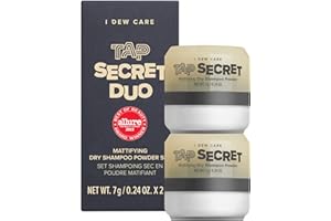 I Dew Care Dry Shampoo - Tap Secret Duo Gift set, With Black Ginseng, Non-aerosol, Benzene-free, Mattifying Root Boosting Powder, No White Cast, Formulated without Gluten, Travel Size, 2 Count, 0.48Oz