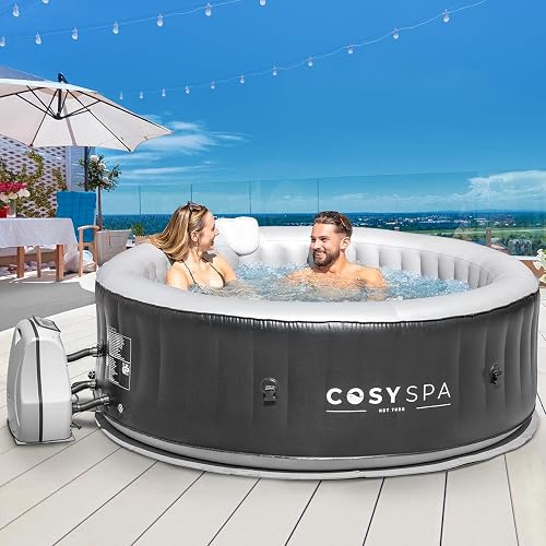 CosySpa Luxury Hot Tub Spa – 40 Degree Quick Heating Inflatable Spa ...