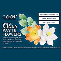 O'Creme Gumpaste Anemone Flower Set of 3 White