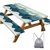 Picnic Table Cover with Bench Covers Camping