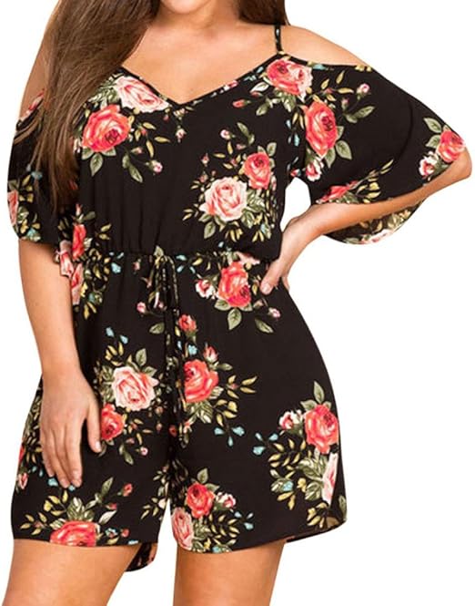 plus size beach playsuit
