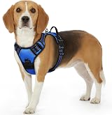 Eagloo Dog Harness Small Adjustable No Pull Reflective Blue S