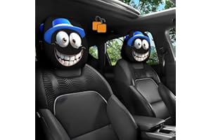 TKPTIY Funny Cartoon Car Headrest Covers, Cute Cartoon Car Seat Head Rest Protector, Spooky Cars Seat Covers Slipcover, Auto Interior Accessories Decoration for Cars Vans Trucks for Halloween Christmas