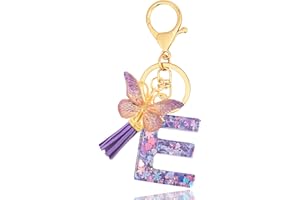 ANHBKAR Alphabet Initial Letter Keychain Cute Heart Resin - Letter Keychain for Backpack Charms - Initial Keychains for Women