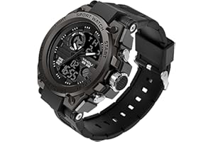 Yihou Men's Military Watch Outdoor Sports Electronic Watch Tactical Army Wristwatch LED Stopwatch Waterproof Digital Analog Watches