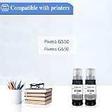 SHUOLEI GI53 Ink Bottle Compatible with Canon Pixma G550 G650 (2 Pack Black) view 2