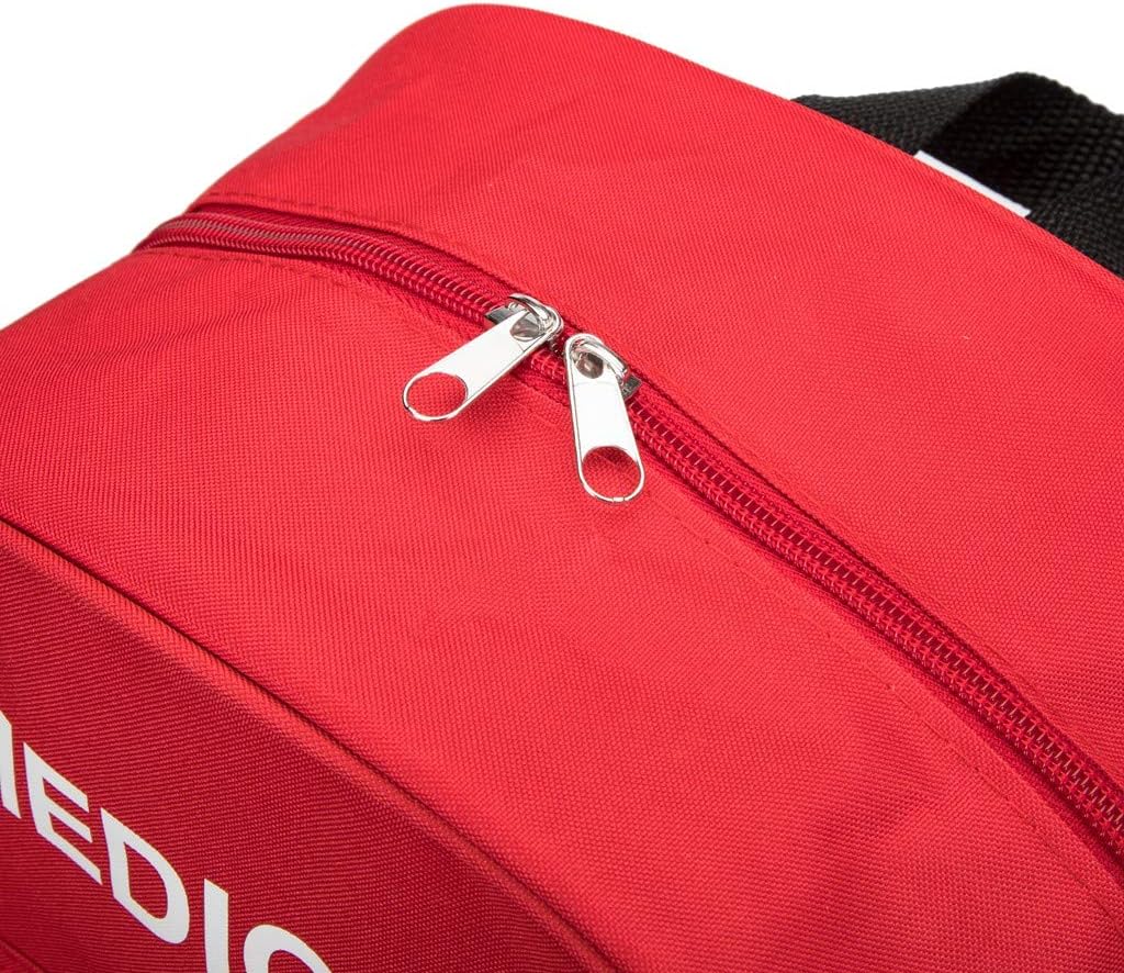 Jipemtra First Aid Backpack Empty Medical First Aid Bag Red Emergency Treatment First Responder Trauma Bag for Preschool Child Care Center Field Trips Camping Daycare (Red Backpack#2): Health & Personal Care