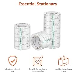 Amazon Basics Extra-Wide Packing Tape, Designed for