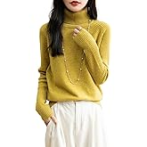 Chanyarn Women's Turtleneck 100% Merino Wool Sweater 2025 Fall Winter Classic Warm Soft Raglan Long Sleeve Knit Sweater