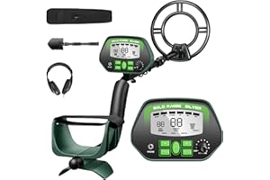 RM RICOMAX Metal Detector for Adults Professional - IP68 Waterproof Metal Detector, High Accuracy, A-M, Disc, Notch & Pinpoint Modes, Bigger LCD Display, 10” Waterproof Search Coil, New Advanced DSP Chip