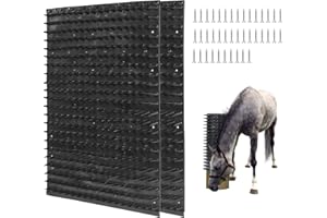 ZEBRABOX Horses & Bovine Massage Brush Kit Cow Brush Shires Equine Scratcher Cow Scratching Post Cattle Soft Touch Itch Post Pad Animal Scratc Itch Relief in Enclosures and on Pastures (2 Pack)