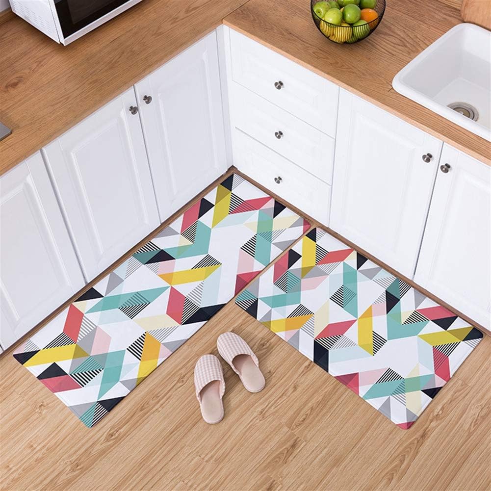 Ommda Küchen Teppiche Läufer Muster der Geometrie 3D