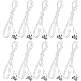 Thrymme 10 Pack Pull String, Pull Cord Light Fixture with Connector | Durable Cord Replacement for Ceiling Lights &amp; Fans (White)