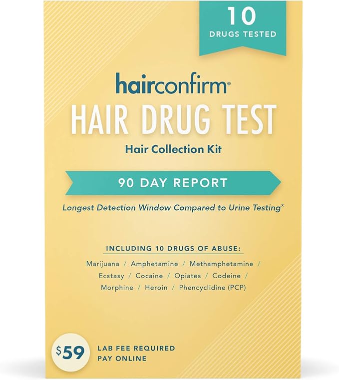 Amazon Com Hairconfirm 10 Panel Hair Drug Test Collection Kit Only 90 Day Detection Additional Lab Fee Required 10 Drugs Tested Health Personal Care