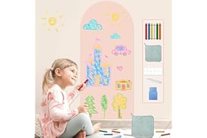 Pink Magnetic Wall Decal Arch Magnetic Chalkboard for Kids Nursery Self Adhesive Chalk Board Magnet Wall Stickers for Playroo