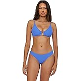 Becca Women's Standard Modern Edge Hipster Bikini Bottom, Cheeky Coverage, Swimwear Separates, Cornflower B, Medium