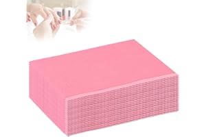 MIDELONG Disposable Nail Art Table Towels Mat 3 Ply Tissue Waterproof Nail Tips Art Paper 13" x 18" Waterproof Clean Pads Foldable Nail Tips Art Table Cushion for Salons Pink, 20 Pcs