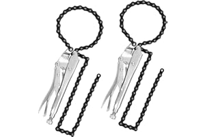 MAXPOWER 9-Inch Locking Chain Clamp with 35.8-Inch Chain, 2 Pack