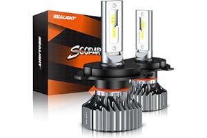 SEALIGHT 9003 H4 HB2 LED Headlight Bulbs, 32000 Lumens Super Bright LED Bulbs, 6000K Super Bright White Halogen Replacement B