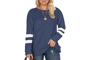 DOLNINE Plus Size Sweatshirts for Women Long Sleeve Oversized Tunic Tops