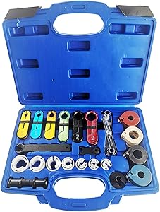 A ABIGAIL 22 PCS Master Quick Disconnect Tool Kit for Fuel Line Automotive Air Conditioner and Transmission Oil Cooler Line