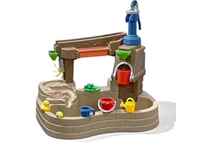 Step 2 Pump & Splash Discovery Pond Water Table, Kids Water Sensory Activity Pool, Summer Outdoor Toys, 10 Piece Water Toy Ac
