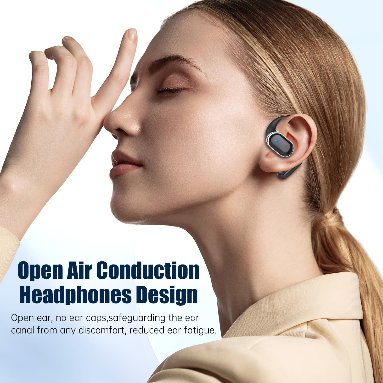 TRAUSI Open Ear Wireless Earbuds Bluetooth Headphones