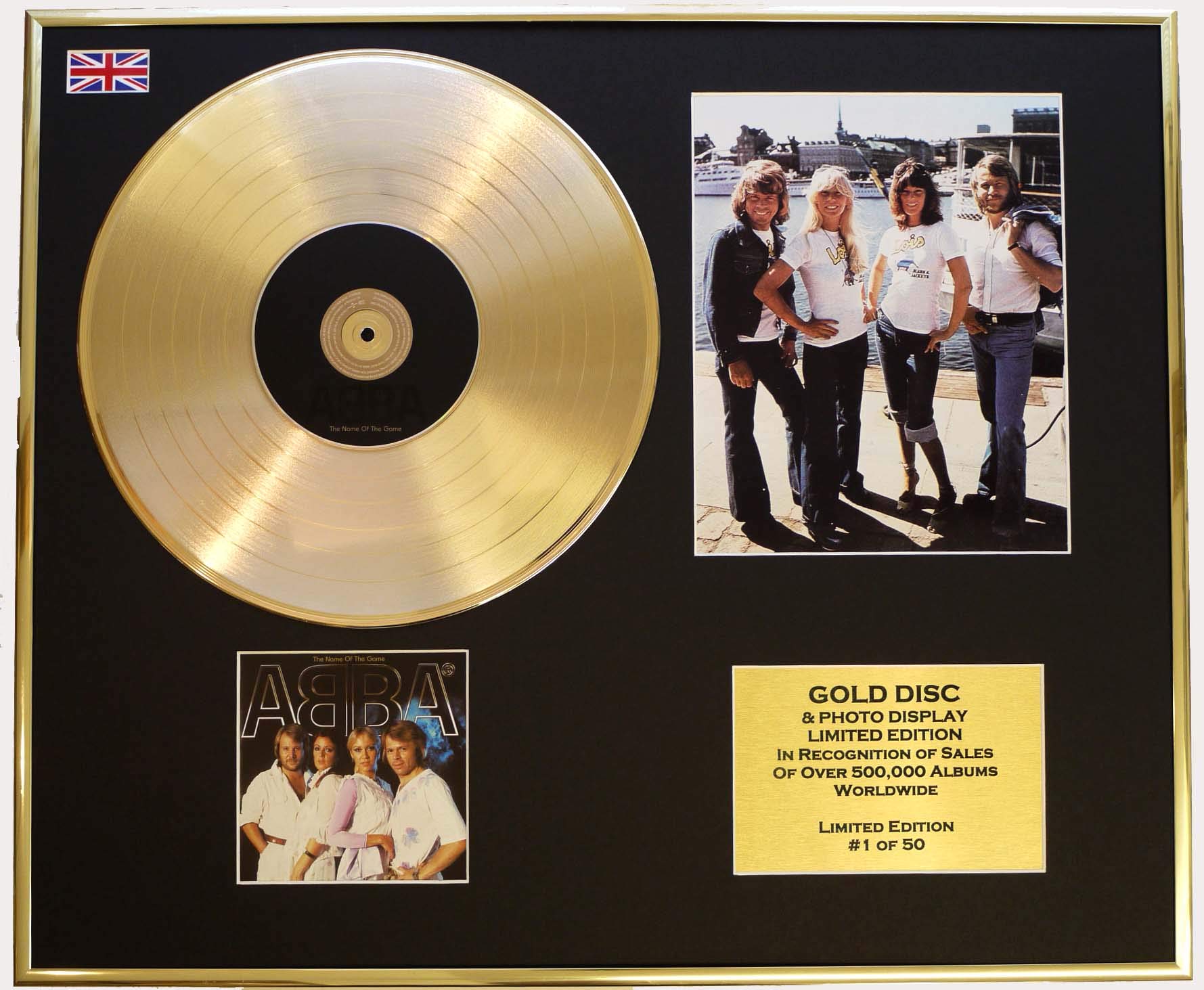 ABBA/CD GOLD DISC/RECORD & PHOTO DISPLAY/LTD. EDITION/COA/THE NAME OF THE GAME