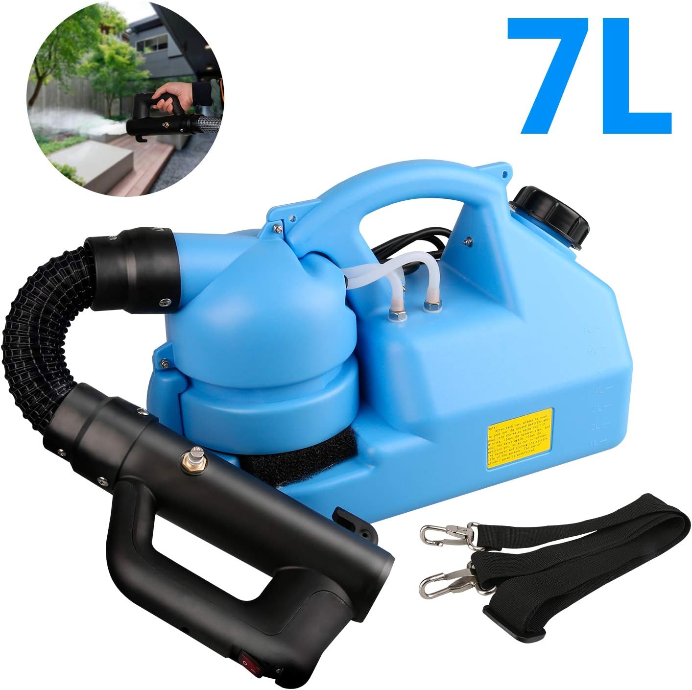 GESUNDHOME Portable 7L Electric Intelligent ULV Fogger/Sprayer/Atomizer - Ultra Low Capacity 110V Backpack Machine - Atomization Distance 6-8 Meters - Idea for Indoor Outdoor Garden Yard