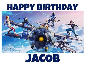 fortnite edible image fortnite cake topper fortnite season 7 fortnite airplane personalized 1 4 frosting - fortnite plane locations season 7