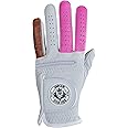 Shocker Funny Golf Glove Men’s - Golf Accessories for Men, Adult 100% Cabretta Leather White Golf Gloves with Extra Grip, Shocker Fun Mens Gag Gift, Left or Right Hand, Small to XXL Sizes