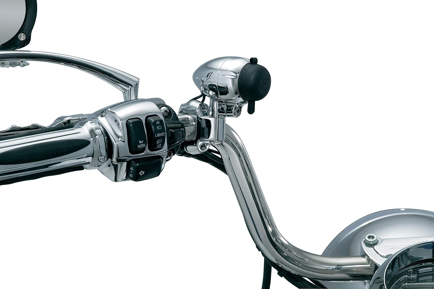 Kuryakyn 1423 Motorcycle Handlebar Accessory: Electrical Power Point/Device Charger with Mounting Clamp, Universal Fit for 1" Diameter Handlebars, Chrome: Automotive