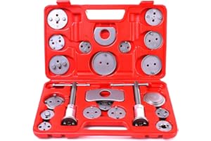 Gnhydxfe 22pc Disc Brake Caliper Compression Tool Professional Piston Compressor Tool Set for Automotive Brake Pad Replacement (red)
