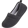 HomeTop Women's Comfy Loafer Slippers Lightweight Memory Foam Non-slip Indoor House Shoes