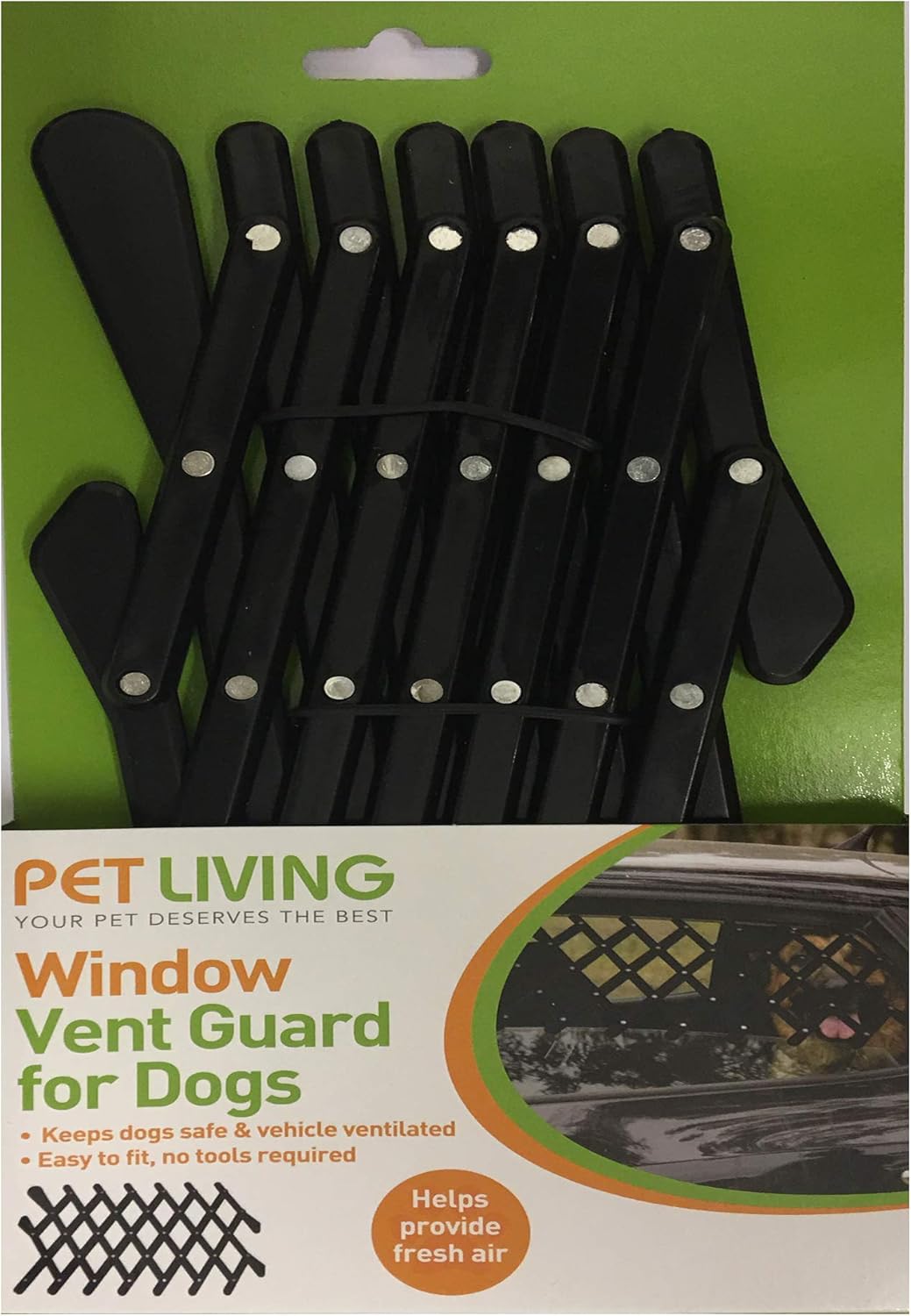 Pet Living DOG PET TRAVEL REAR CAR WINDOW VENT GUARD MESH UNIVERSAL
