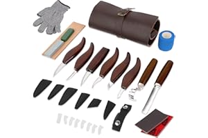SNEWVIE Wood Whittling Kit-Wood Carving Tools Kit with 8 pcs Whittling Knife-Widdling Kit for Spoon, Bowl Or Woodwork-Woodworking Kit Gifts for Men-Wood Carving Knife for Adult Beginners and Profi