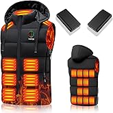 THBYQK 21 Heated Zones Heated Vest, with 40000mAH 7.4V Battery Pack Heated Vest for Men & Women, 5 in 1 Smart Controller