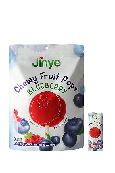 CHEWY BLUEBERRY FRUIT POPS – PURE, NATURAL SNACK WITH HAWTHORN & FREEZE-DRIED BLUEBERRIES- NO ARTIFICIAL COLORS OR FLAVORS, 100% GENUINE FRUIT BLISS (330G, BLUEBERRY)