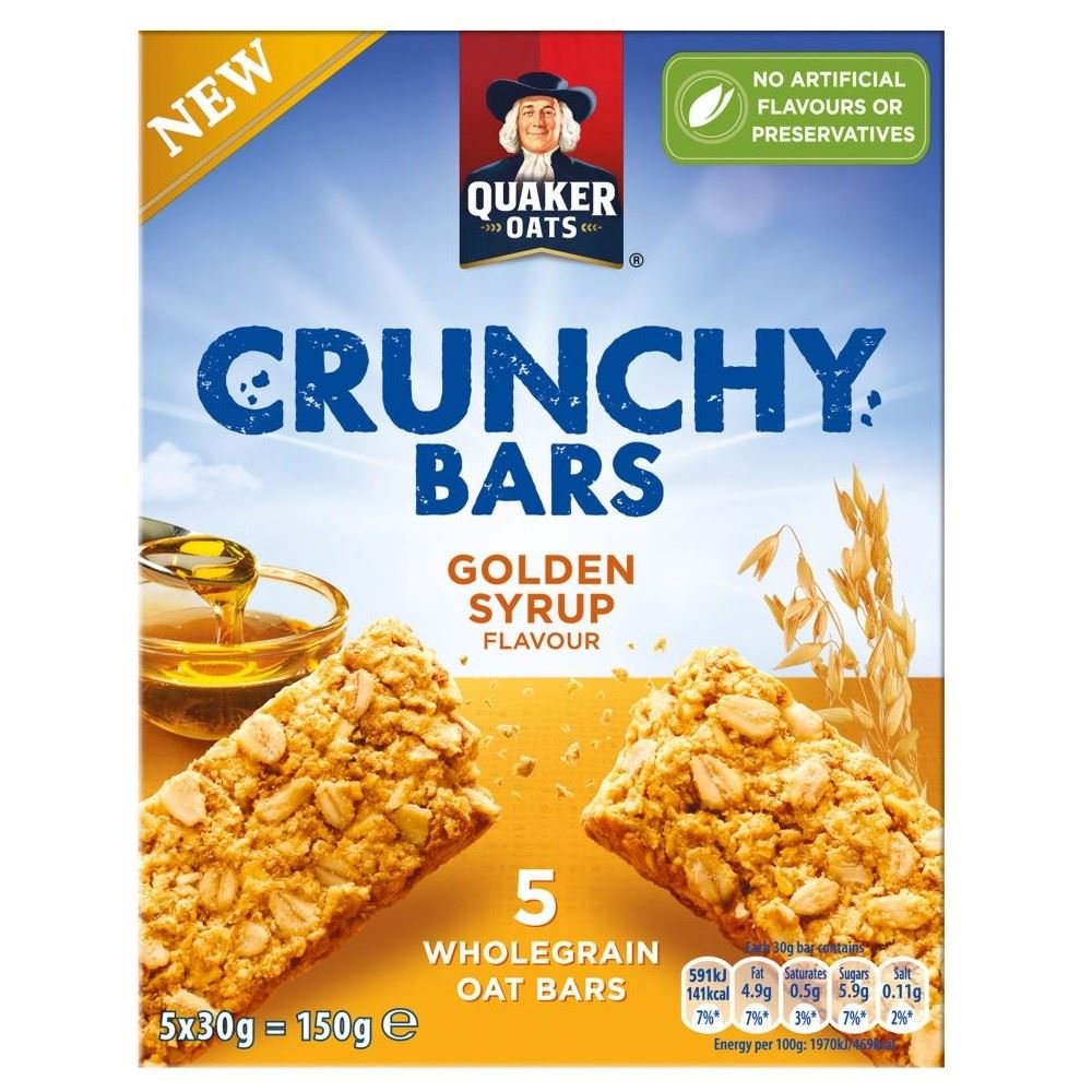 Quaker Avena Barras Crujientes De Jarabe De Oro (5X30g): Amazon.es: Alimentación y bebidas
