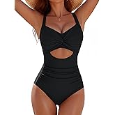 Blooming Jelly Womens One Piece Swimsuit Tummy Control Bathing Suit Slimming Swim Suits 2025 Crisscross Cutout Swimwear