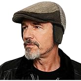 DOCILA Newsboy Cap for Men with Earflap British Plaid Tartan Flat Ivy Hat 1920s Costume Golfing Fishing Driving Cabbie Beret