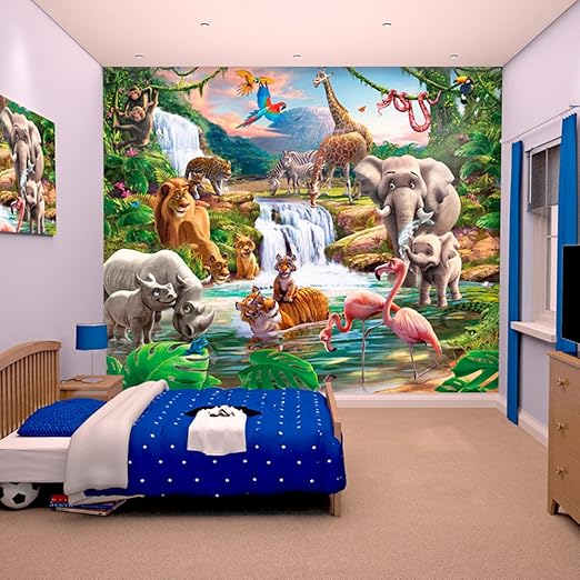 Amazon Com Brewster Wt41776 Jungle Adventure Pared Mural Home
