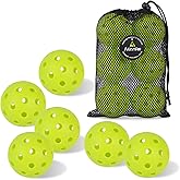 AILANFEI Pickleball Balls 6 Pack | 12 Pack- 40 Holes Outdoor Pickleball with Bag, Perfectly Balanced, High Bounce, Crack-Resistance,USAPA Standard - Multiple Colors