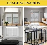 fowong Insect Mesh Curtain 90x225 cm Polyester Window Screen White view 7