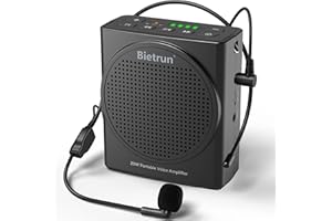 BIETRUN Bluetooth Voice Amplifier for Teachers, Portable Rechargeable Mini Voice Amplifier with Wired Microphone Headset, PA System Megaphone Speaker for Teachers, Singing, Training, Presentation, Tour Guide