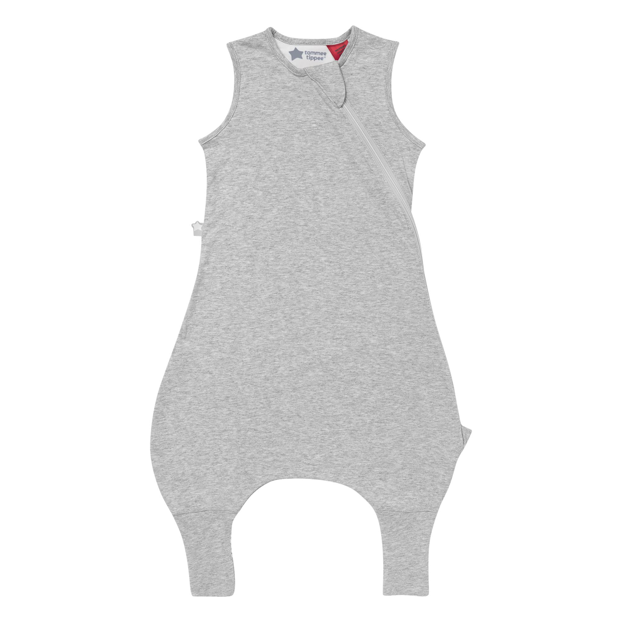 Tommee Tippee Baby Sleep Bag with Legs, The Original Grobag Steppeebag, Baby Romper Suit, Hip-Healthy Design, Soft Cotton-Rich Fabric, 6-18m, 1.0 TOG, Sky Grey Marl