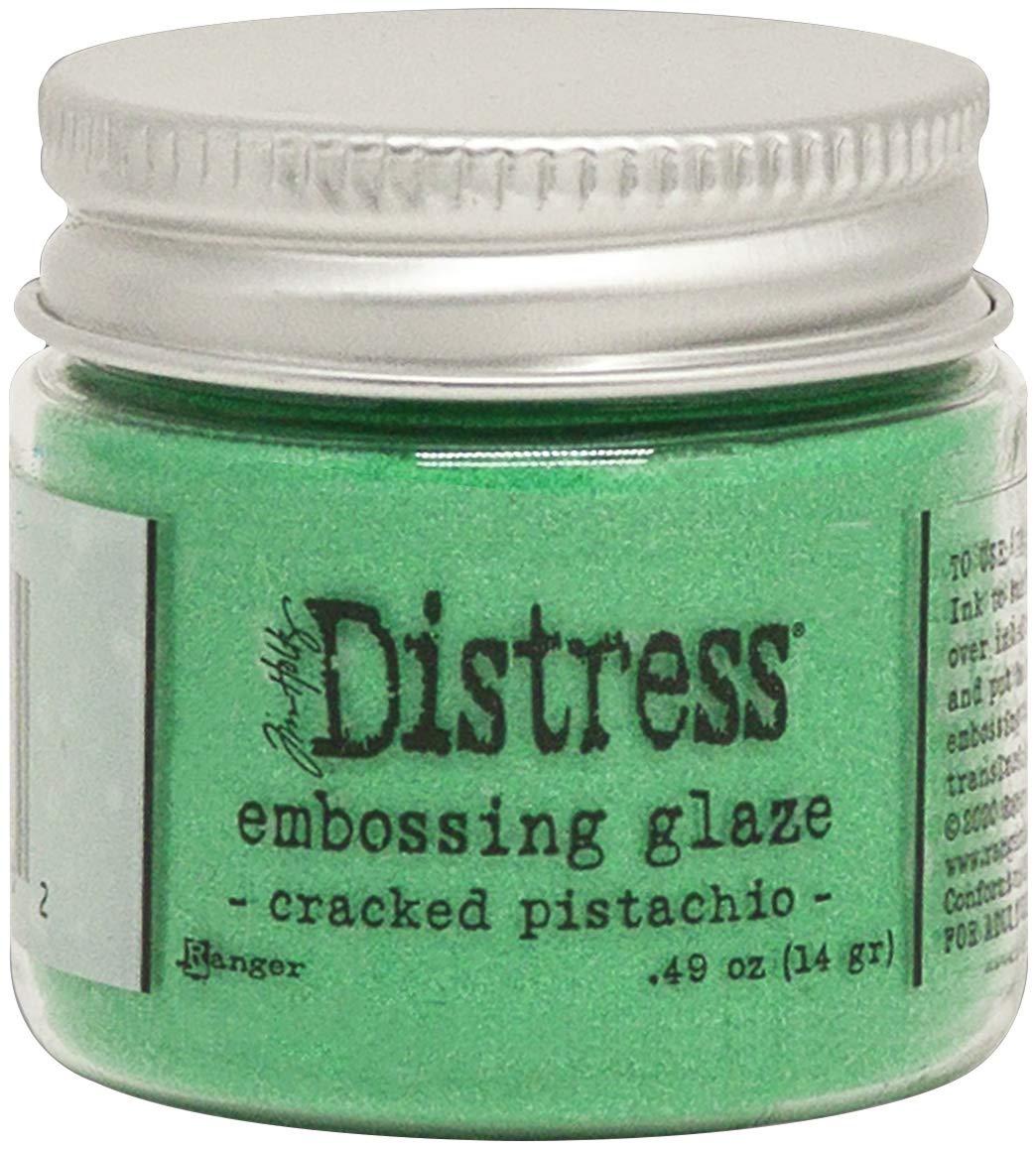 Tim Holtz - Ranger Ranger-Tim Holtz Distress Embossing Glaze-Cracked Pistachio, 1 oz jar, TDE70962