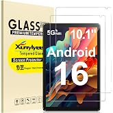 XunyLyee for URAO C107 Android 16 15 Tablet 10.1 Inch Screen Protector 10" | 9H Hardness, Anti-Scratch,10.1 Inch Android 16 15 14 Upgraded Tablet Tempered Glass, [9.09'' x 5.70'', 231mm x 145mm], 2 Pack